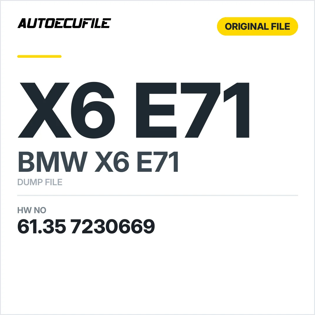 BMW X6 E71 HKL MODULE  61.35 7230669 DUMP