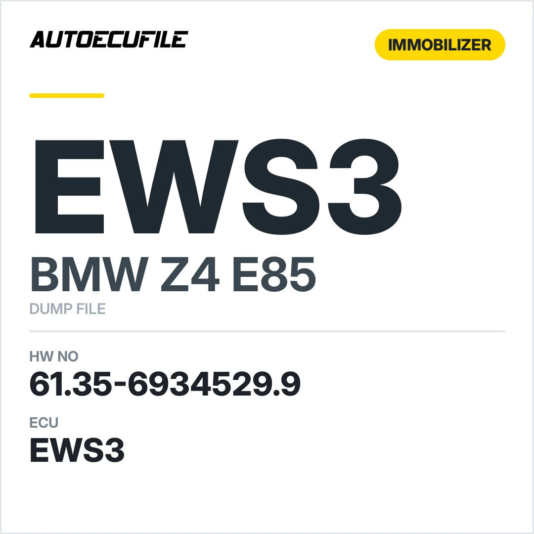 BMW Z4 E85 EWS3+ 61.35-6934529.9 DUMP