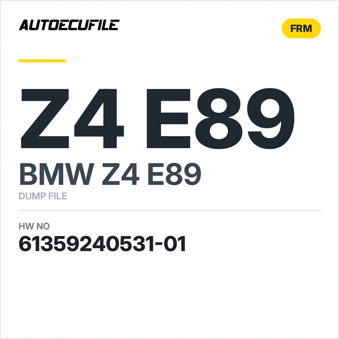 BMW Z4 E89 FRM 6135 9240531-01 9390489 DUMP