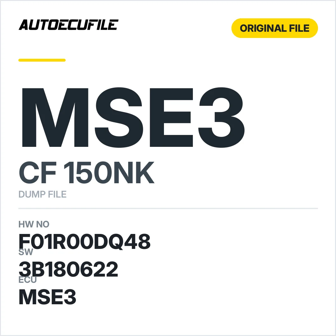 CF150NK MSE3 F01R00DQ48 3B180622 DUMP
