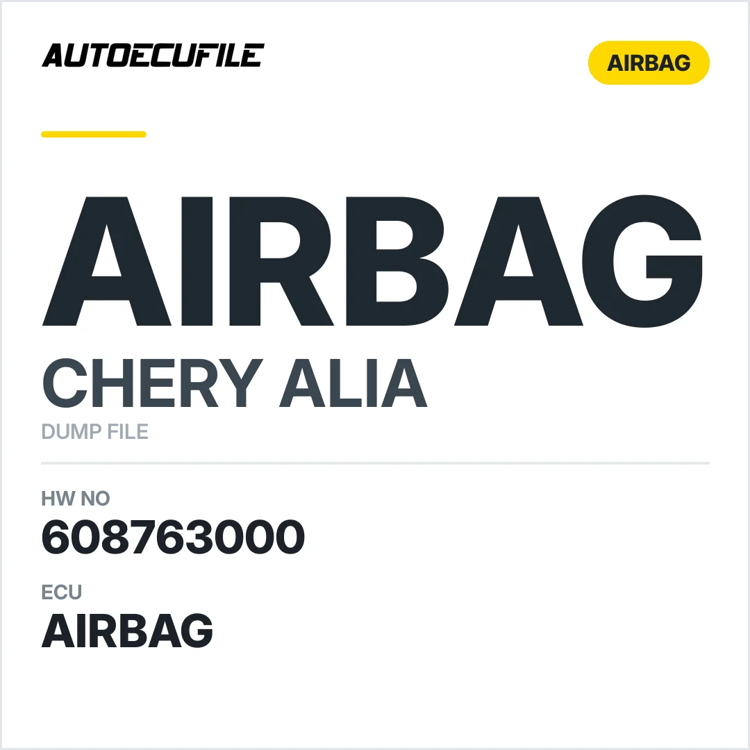 CHERY ALIA  AIRBAG 608763000  DUMP