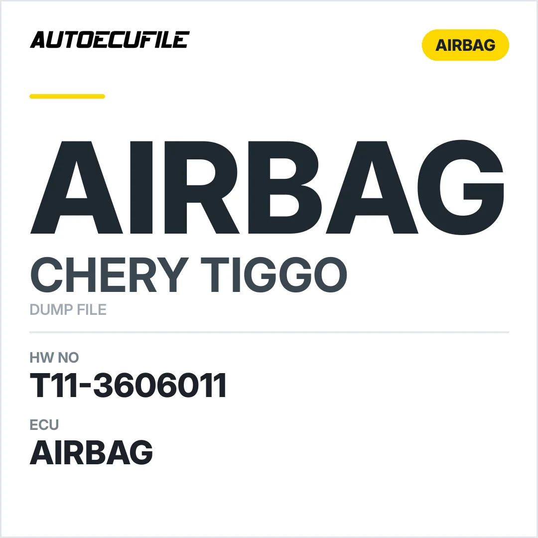 CHERY TIGGO AIRBAG T11-3606011 DUMP