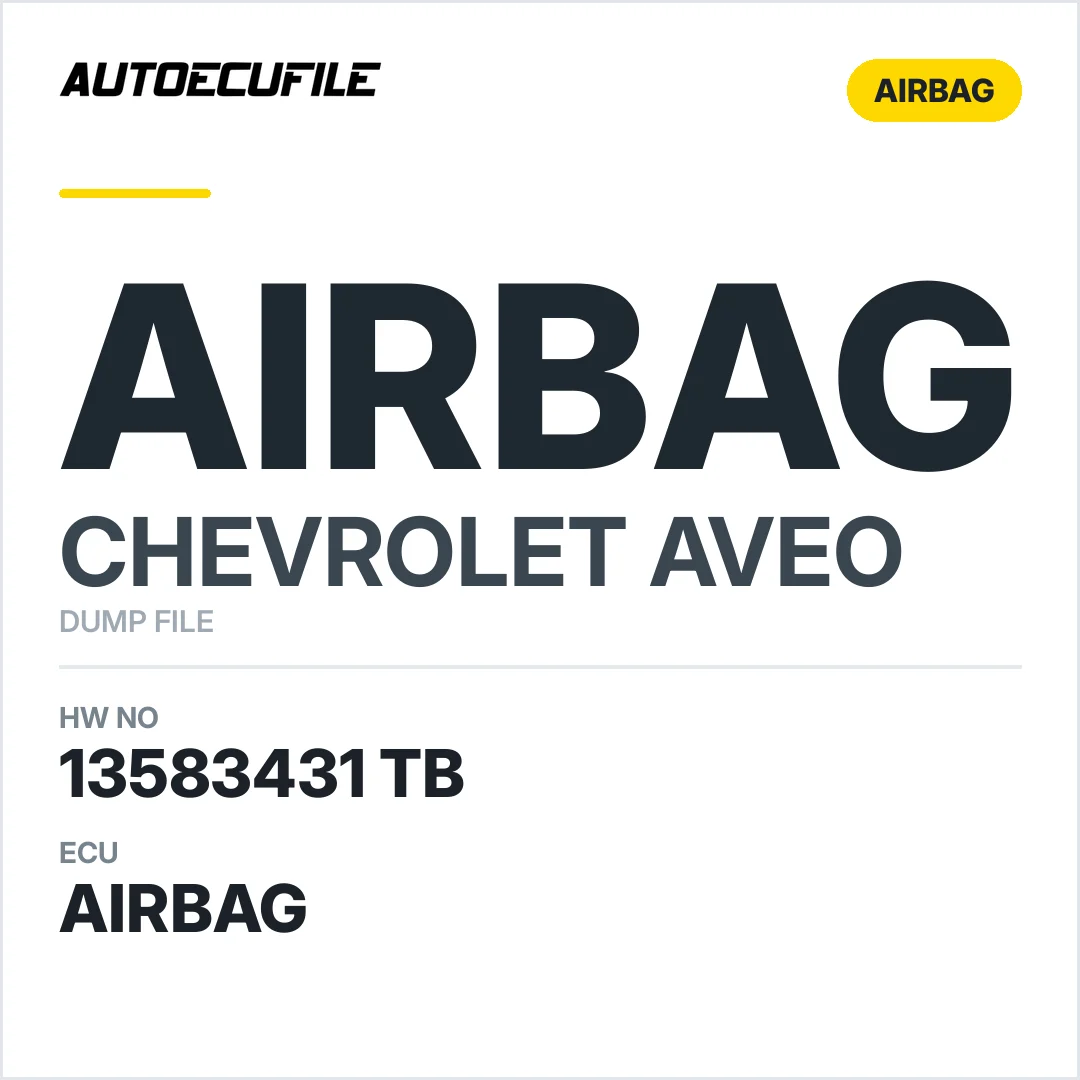 CHEVROLET AVEO AIRBAG 13583431 TB DUMP