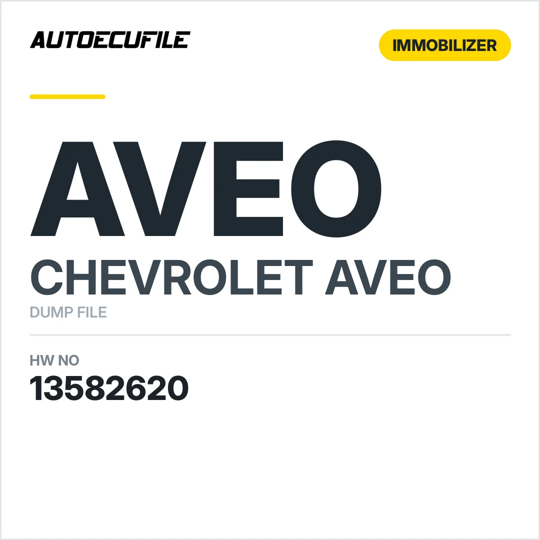 CHEVROLET AVEO BCM 13582620 DUMP
