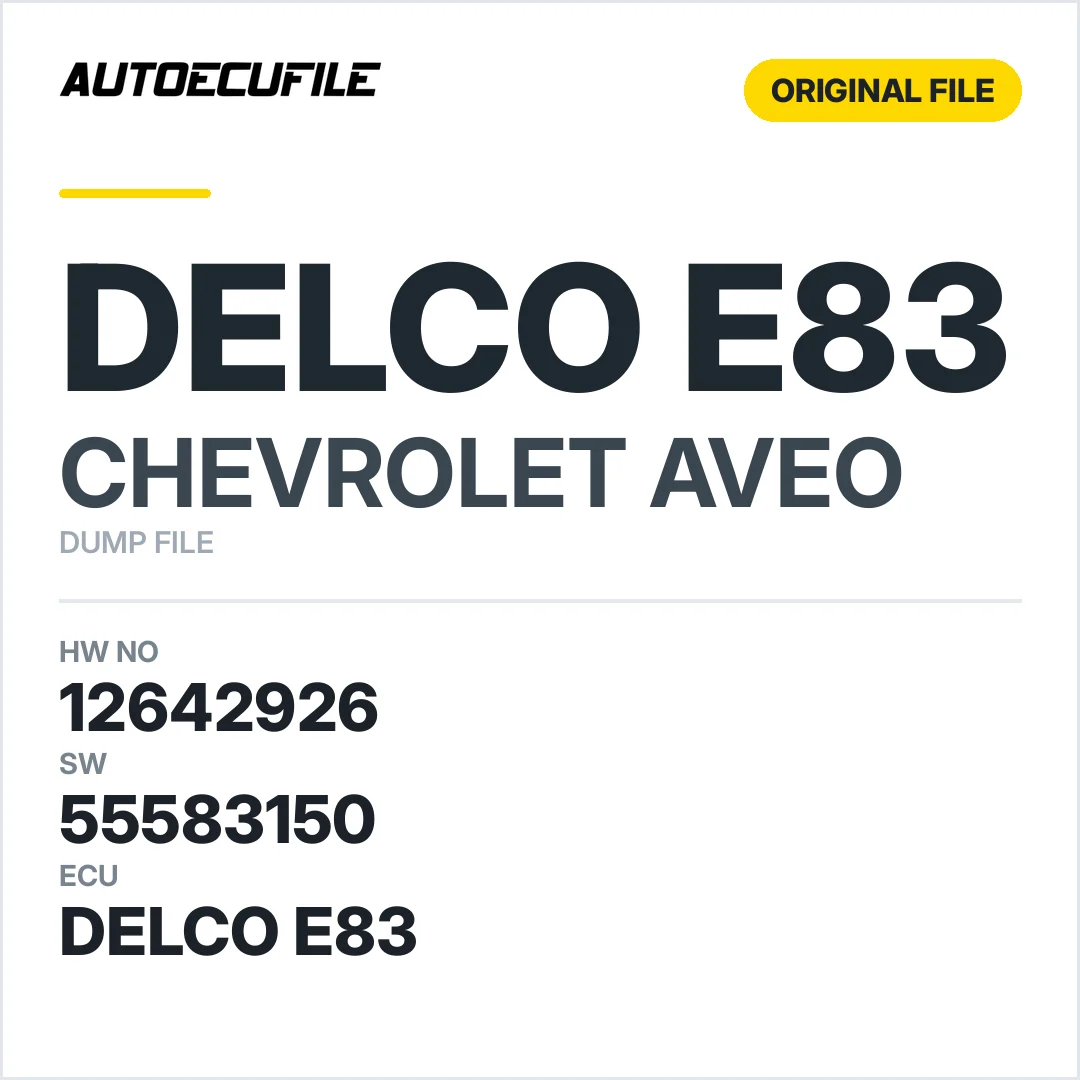 CHEVROLET AVEO DELCO E83 12642926 55583150 DUMP