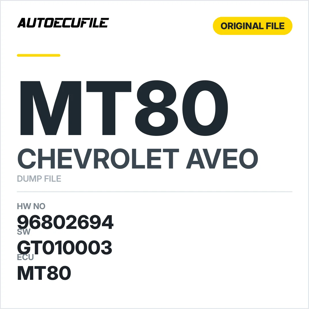 CHEVROLET AVEO MT80 96802694  28131889 GT010003   DUMP