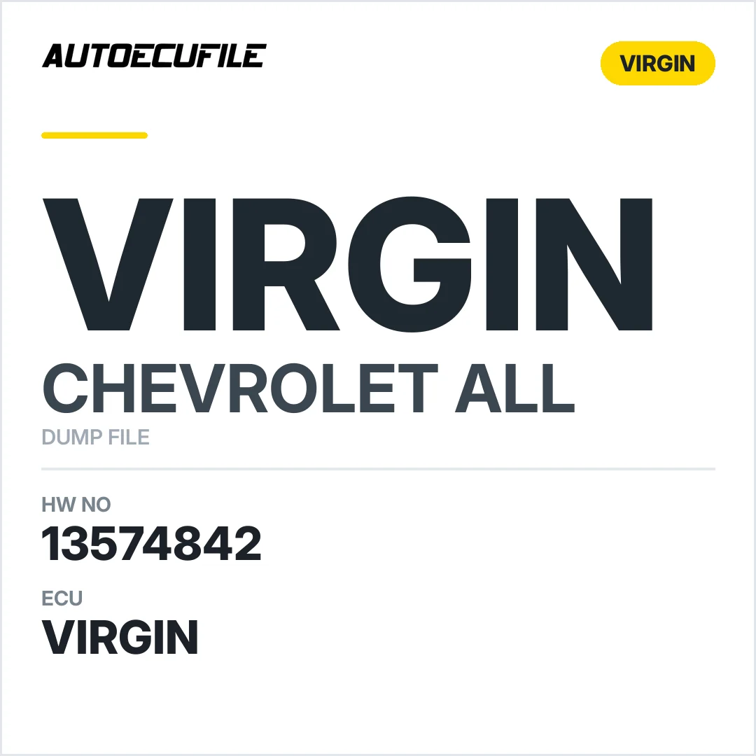 CHEVROLET BCM 13574842 VIRGIN DUMP