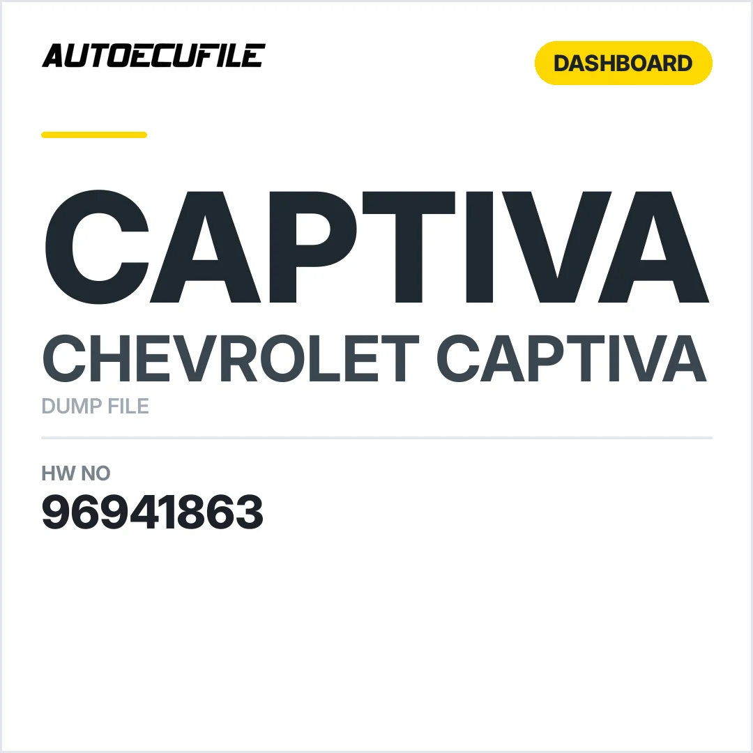 CHEVROLET CAPTIVA DASHBOARD 96941863 DUMP