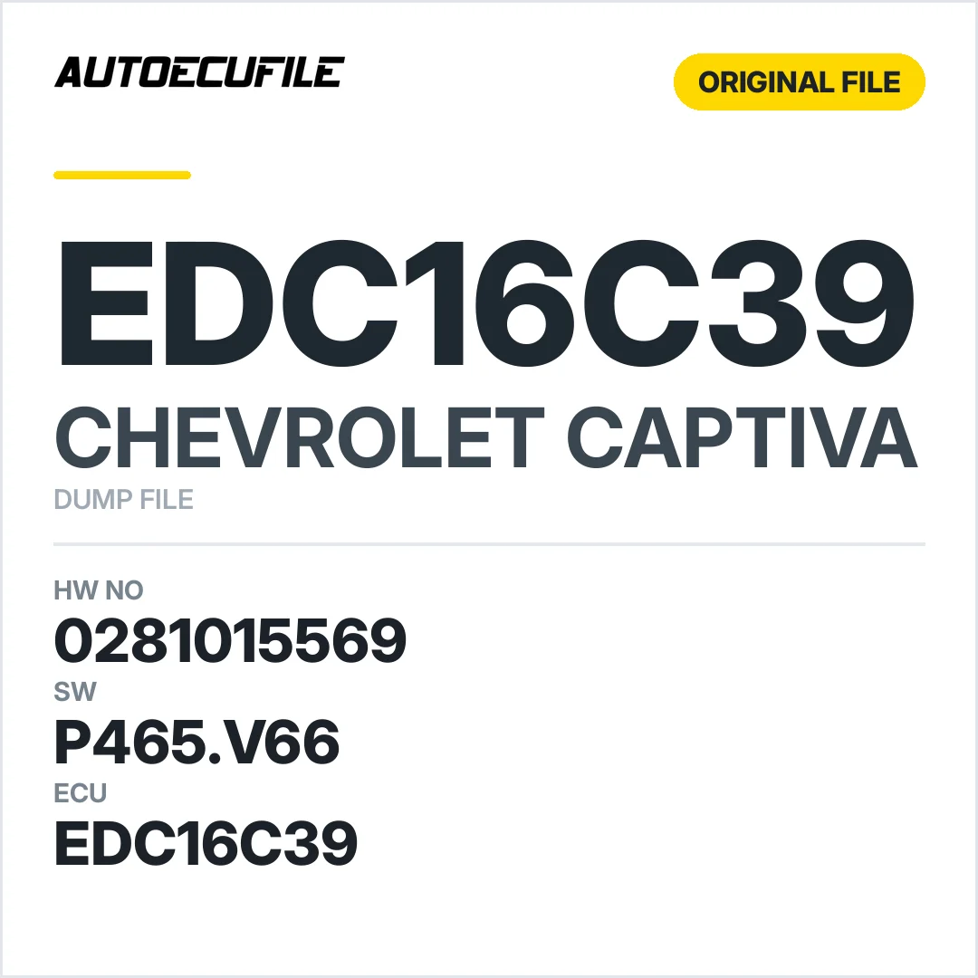 CHEVROLET CAPTIVA EDC16C39 0281015569 P465.V66 DUMP