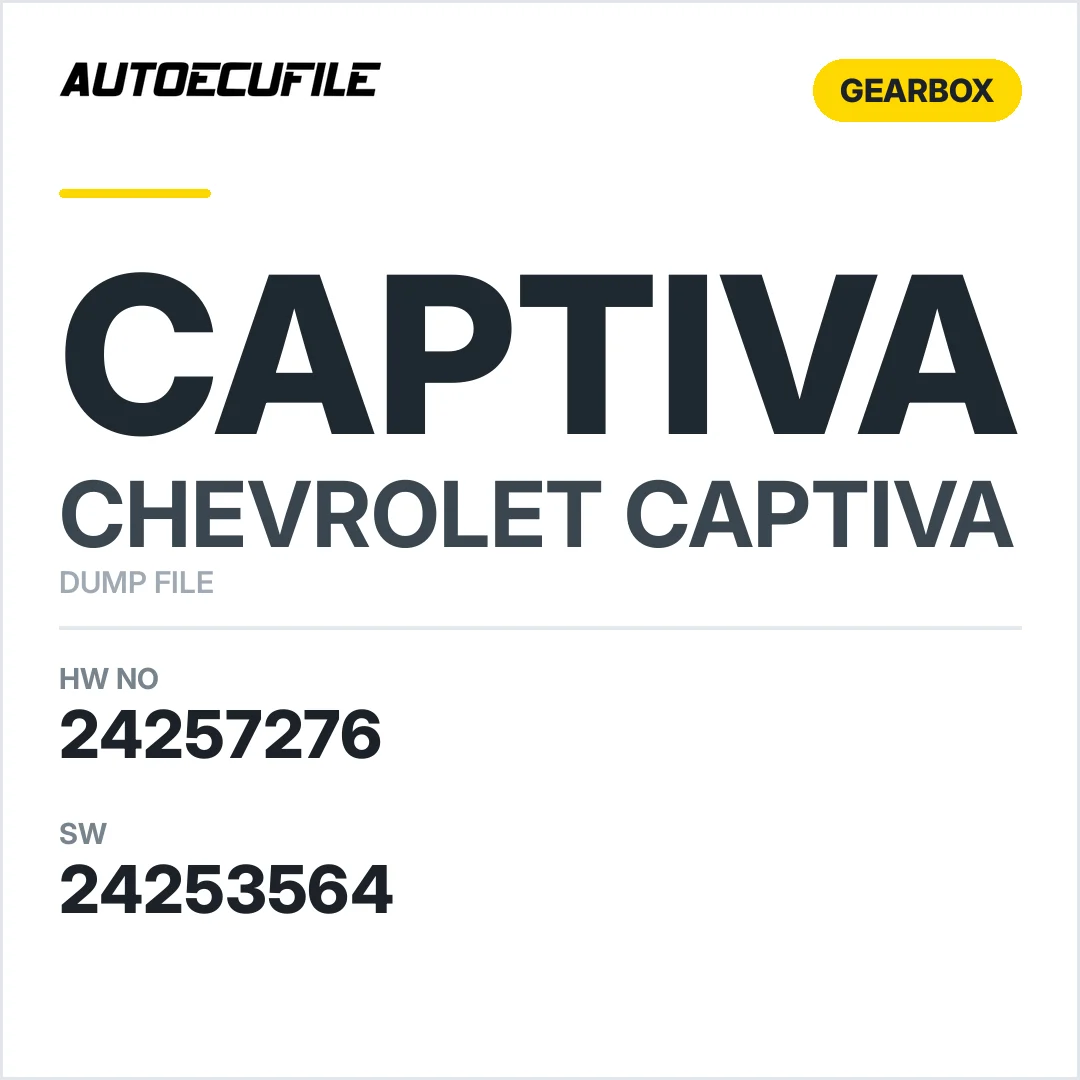 CHEVROLET CAPTIVA TCM 24257276 24253564 DUMP