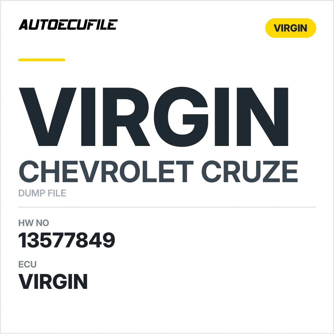 CHEVROLET CRUZE 13577849 VIRGIN DUMP