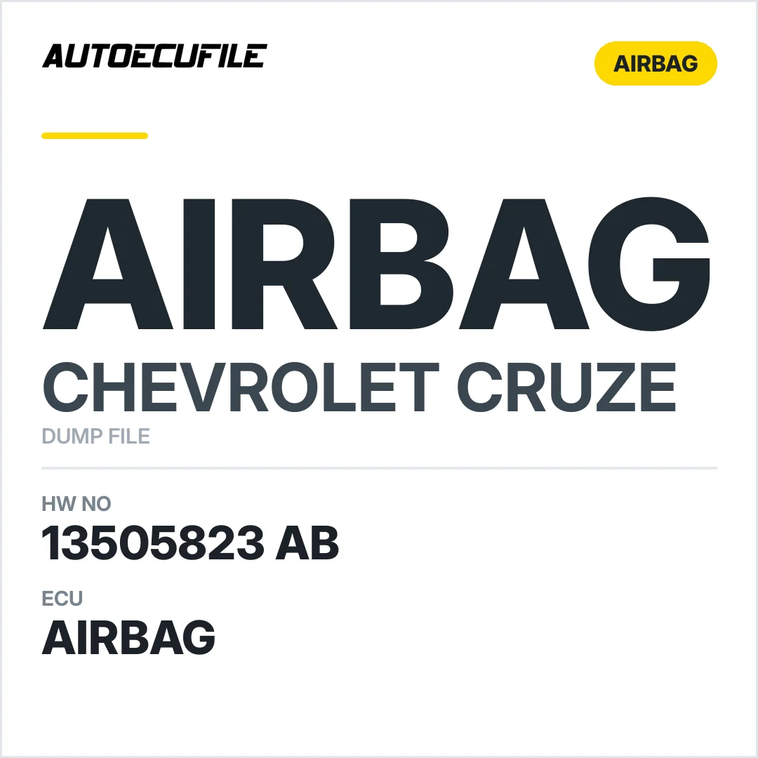 CHEVROLET CRUZE AIRBAG 13505823 AB DUMP