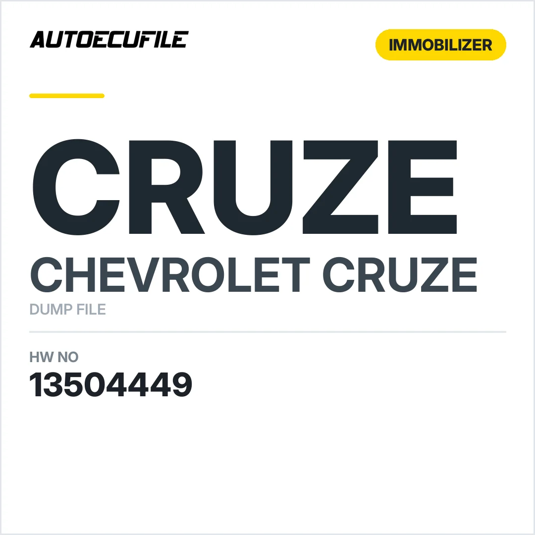CHEVROLET CRUZE BCM 13504449 DUMP