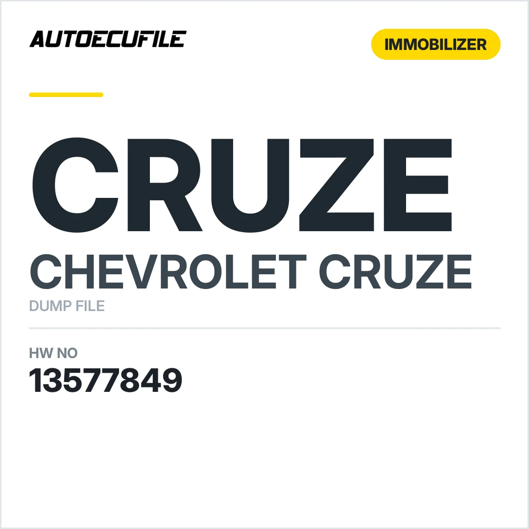 CHEVROLET CRUZE BCM 13577849 DUMP