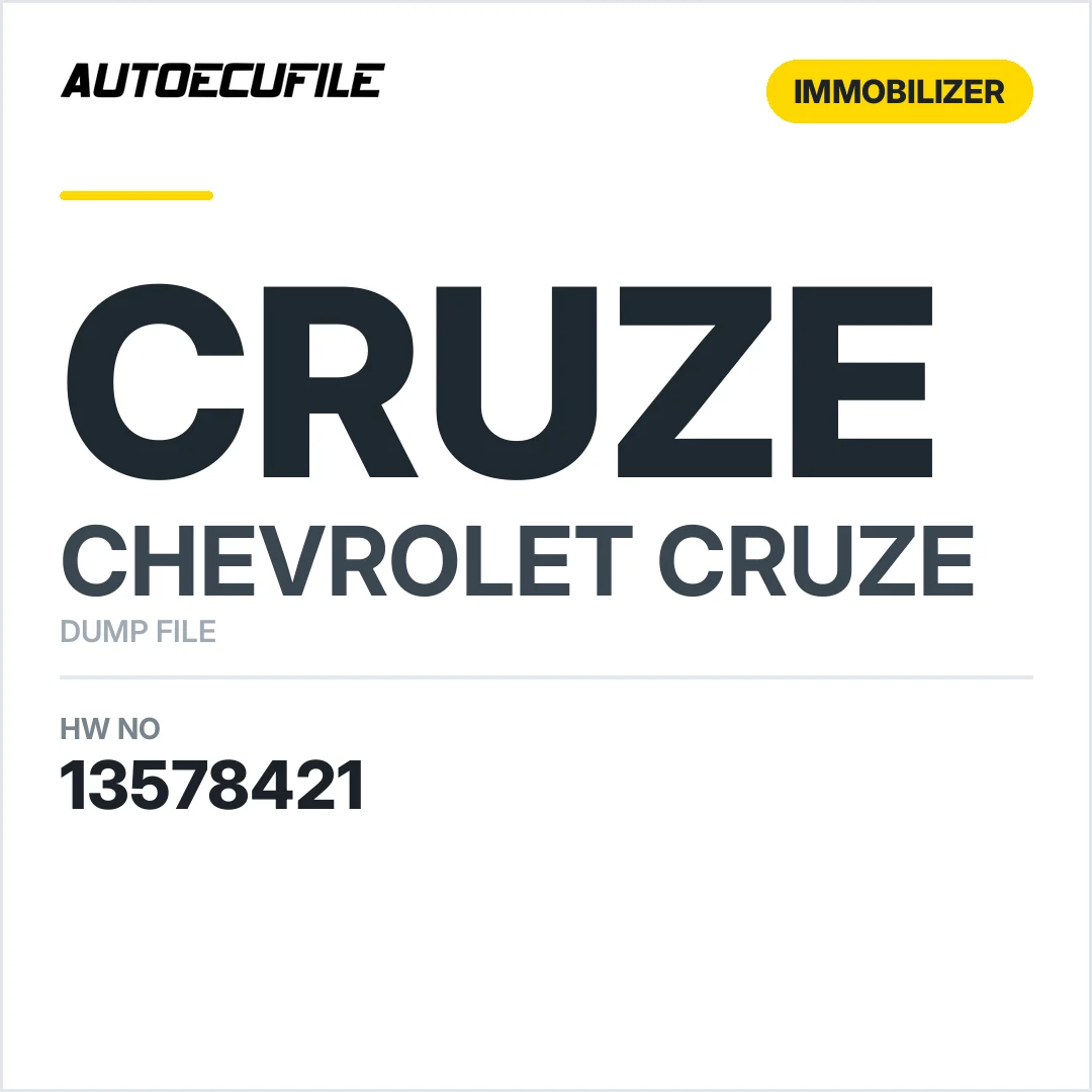 CHEVROLET CRUZE BCM 13578421 DUMP