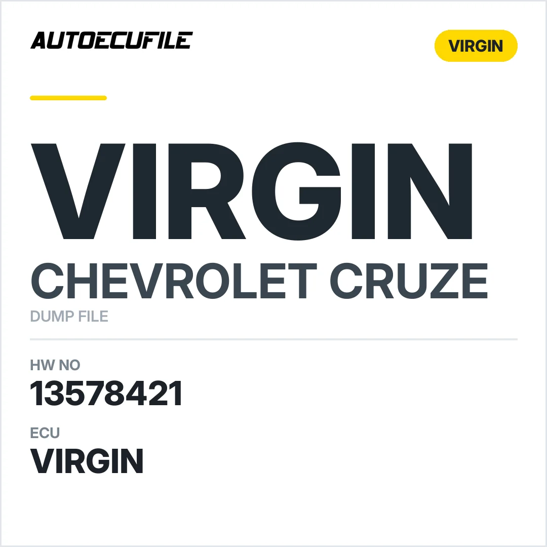 CHEVROLET CRUZE BCM 13578421  VIRGIN DUMP