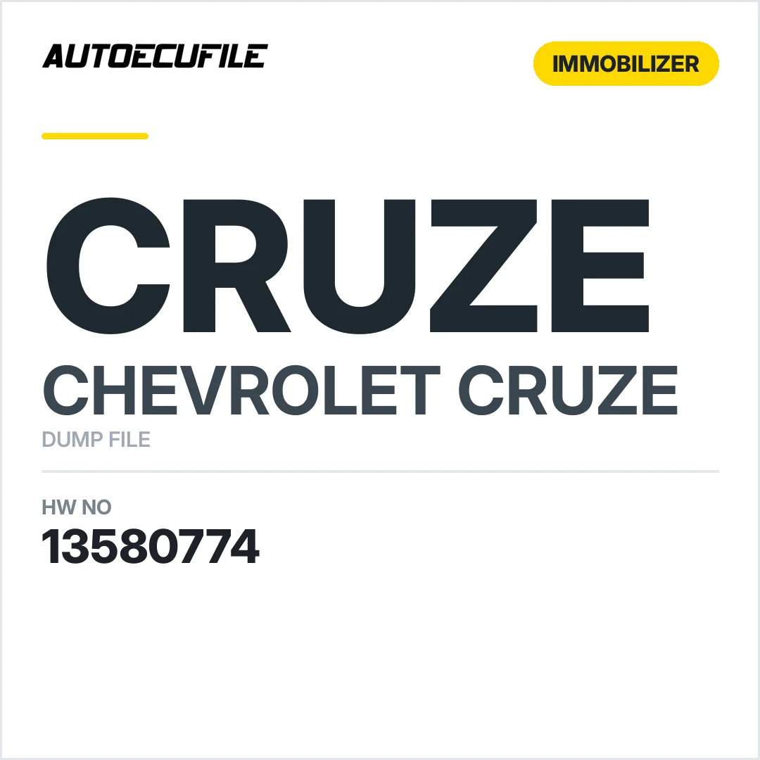 CHEVROLET CRUZE BCM 13580774 DUMP