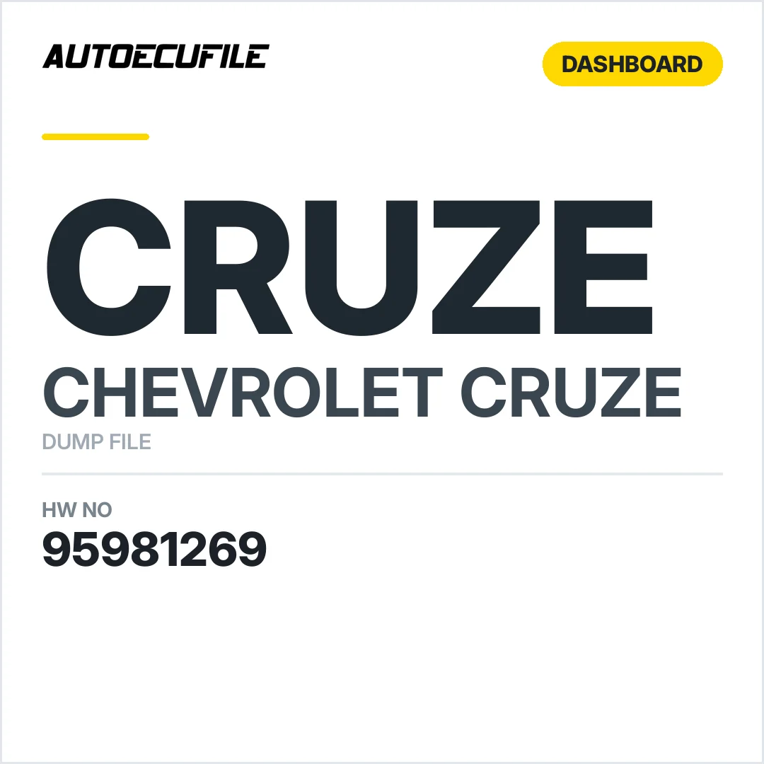 CHEVROLET CRUZE DASHBOARD 95981269 DUMP