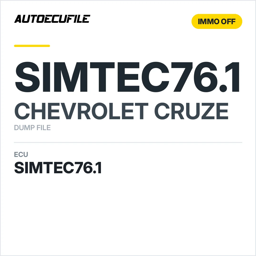 CHEVROLET CRUZE SIMTEC76.1 IMMO OFF DUMP