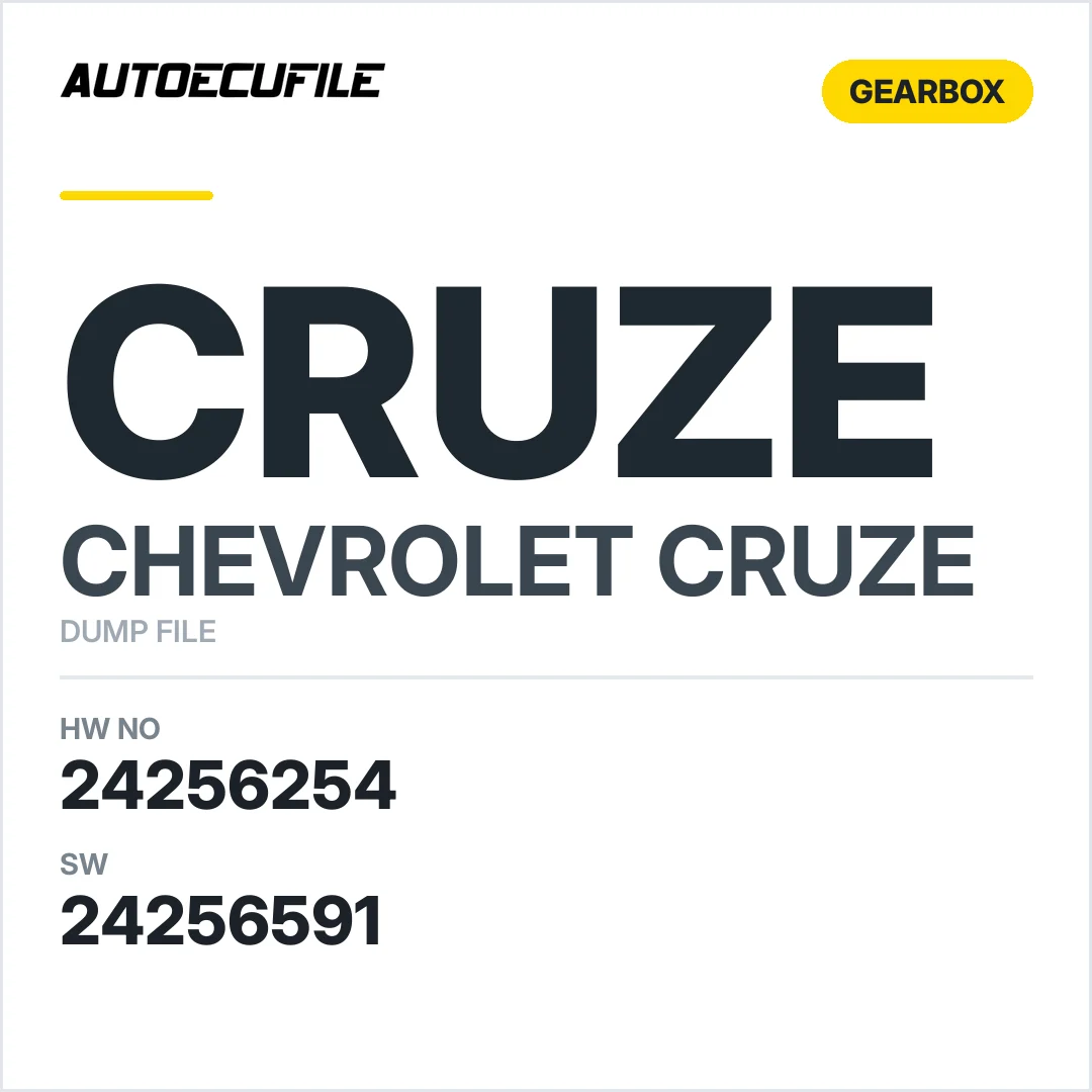 CHEVROLET CRUZE TCM 24256254 24256591 DUMP