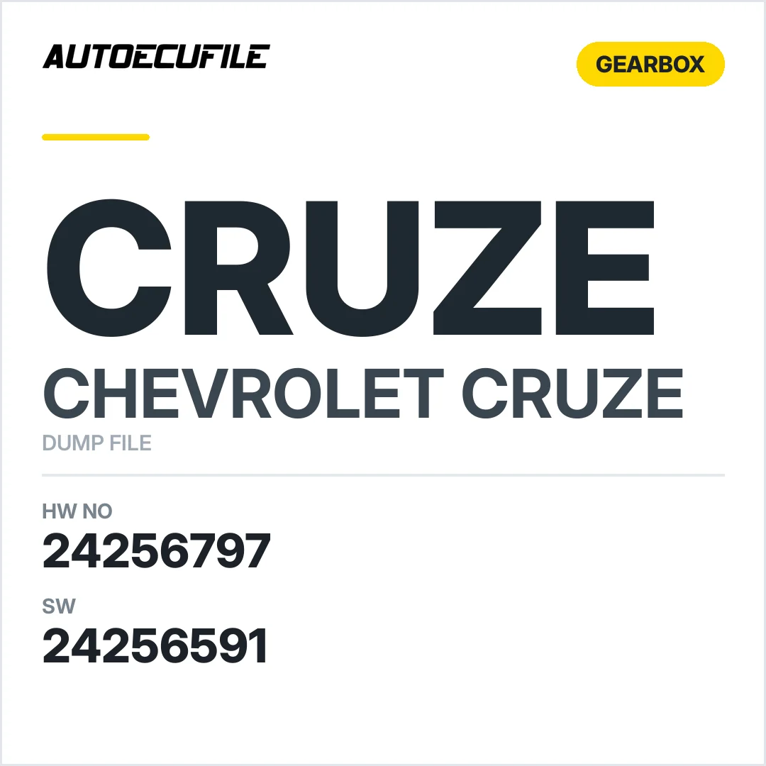 CHEVROLET CRUZE TCM 24256797 24256591 DUMP