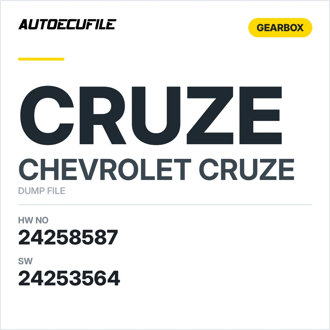 CHEVROLET CRUZE TCM 24258587 24253564 DUMP