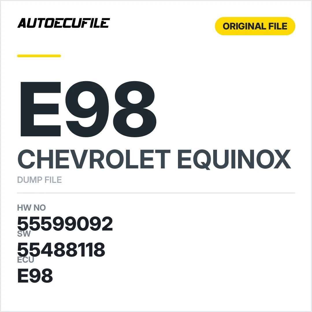 CHEVROLET  EQUINOX DELCO E98 55599092 55488118 DUMP
