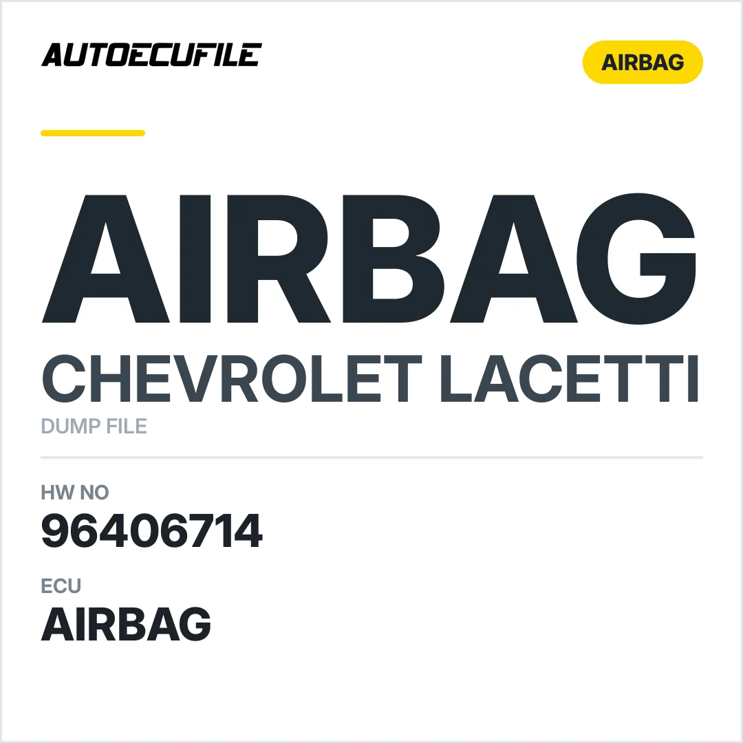CHEVROLET LACETTI AIRBAG 96406714 AIRBAG DUMP