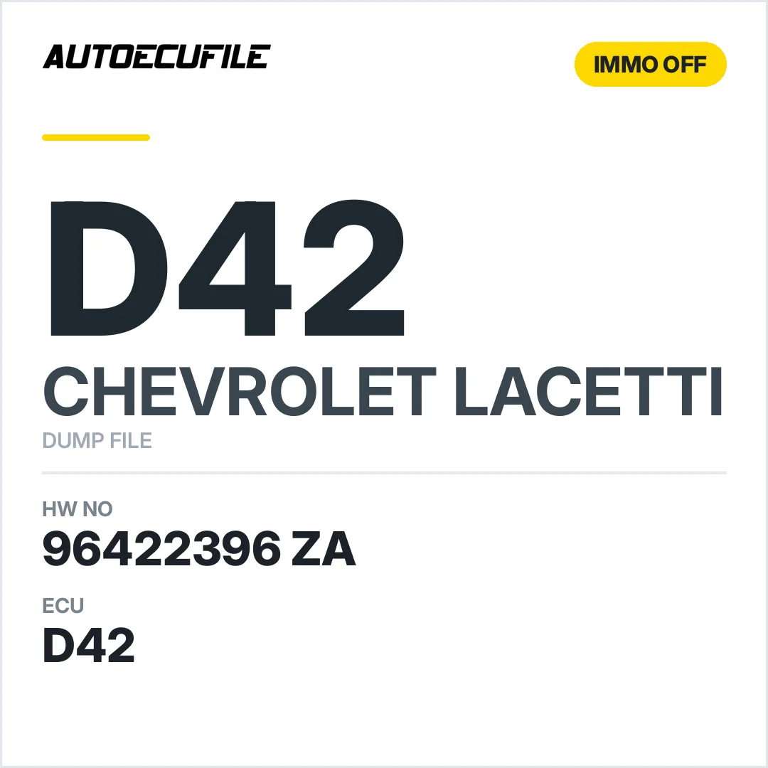 CHEVROLET LACETTI D42 96422396 ZA IMMO OFF DUMP