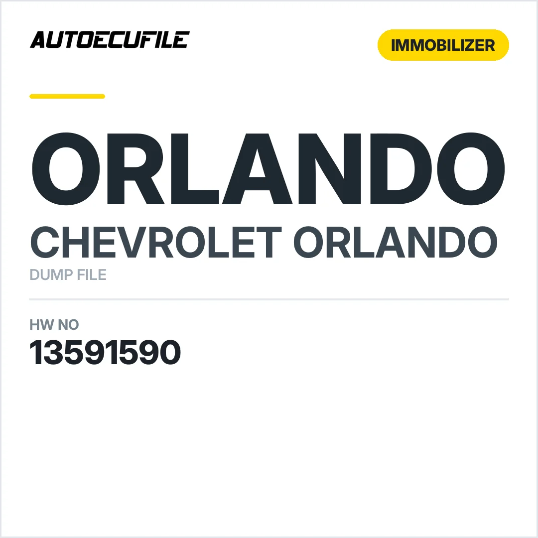 CHEVROLET ORLANDO BCM 13591590 DUMP