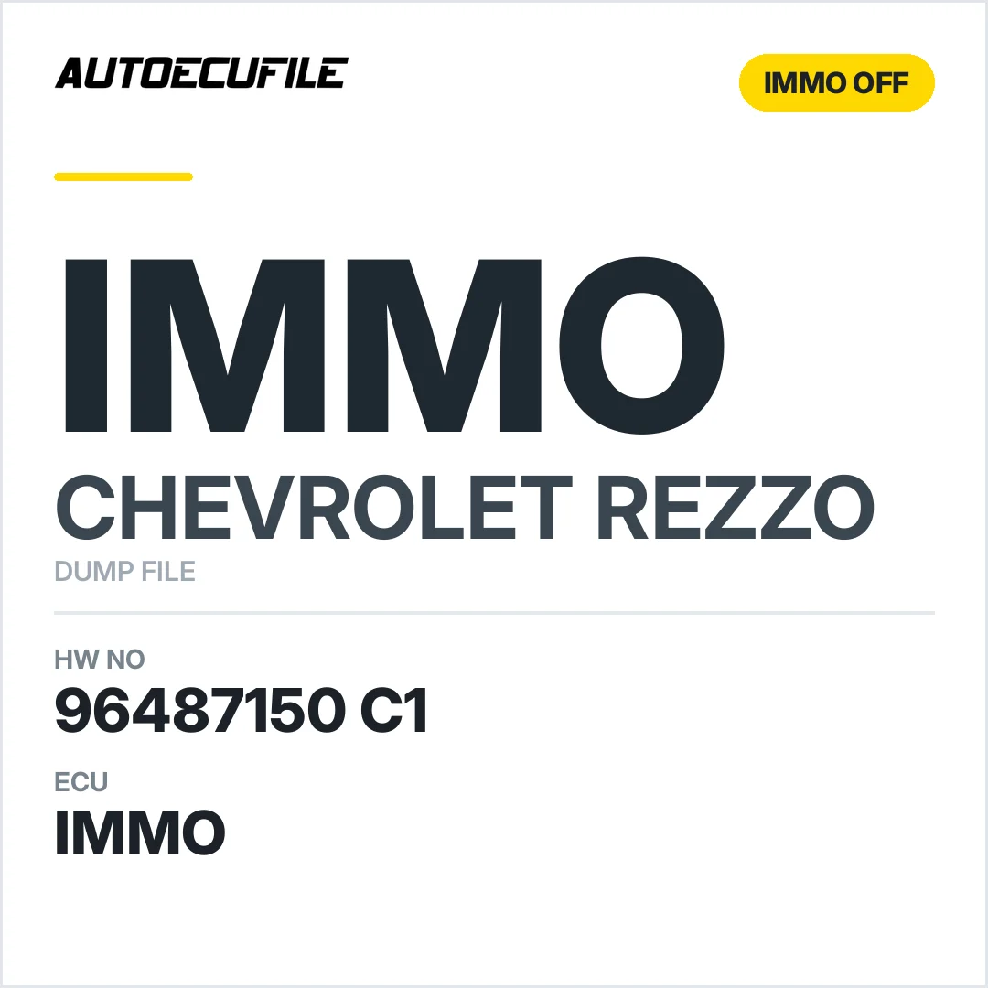 CHEVROLET REZZO 96487150 C1 IMMO OFF DUMP