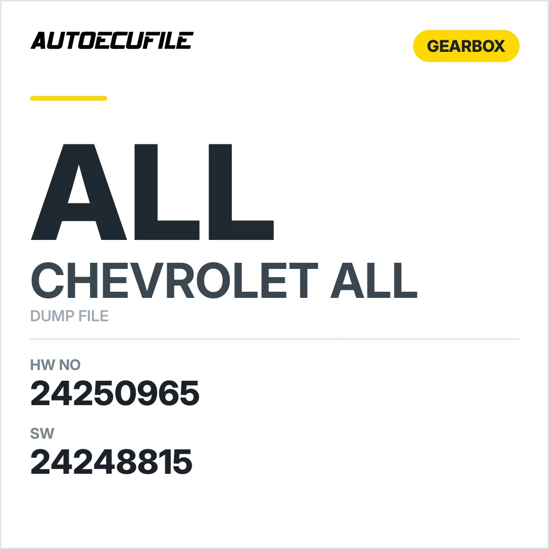 CHEVROLET TCM 24250965 24248815 DUMP