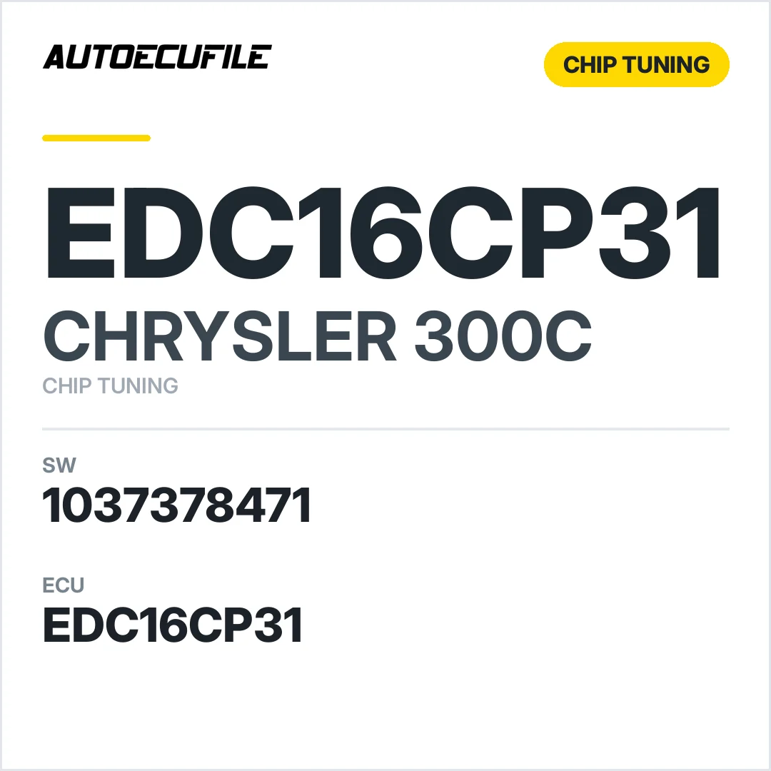 CHRYSLER 300C EDC16CP31 1037378471 STAGE1 TUNED
