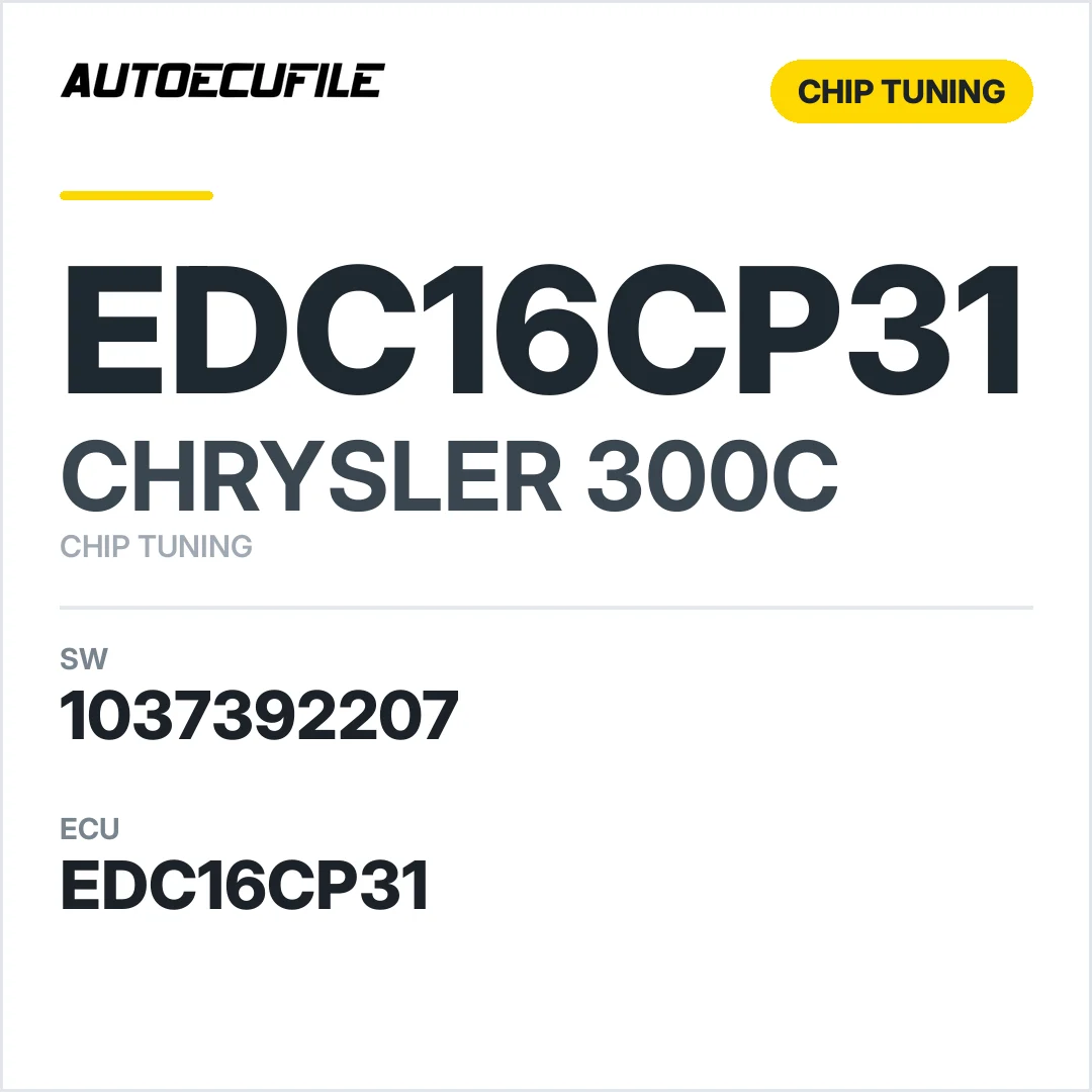 CHRYSLER 300C EDC16CP31 1037392207 DPF OFF TUNED