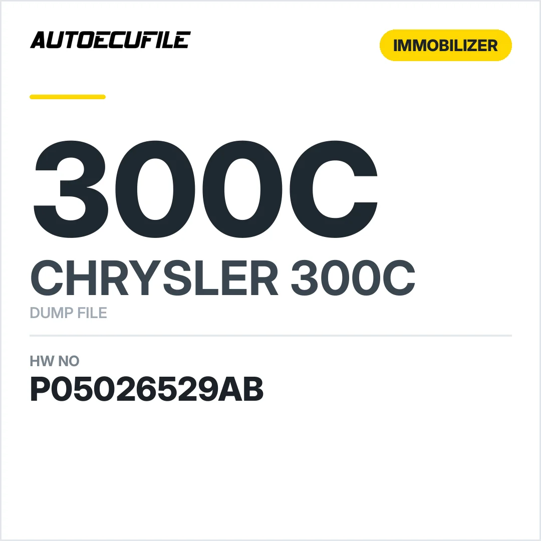 CHRYSLER 300C EZS P05026529AB 5WK49093 DUMP