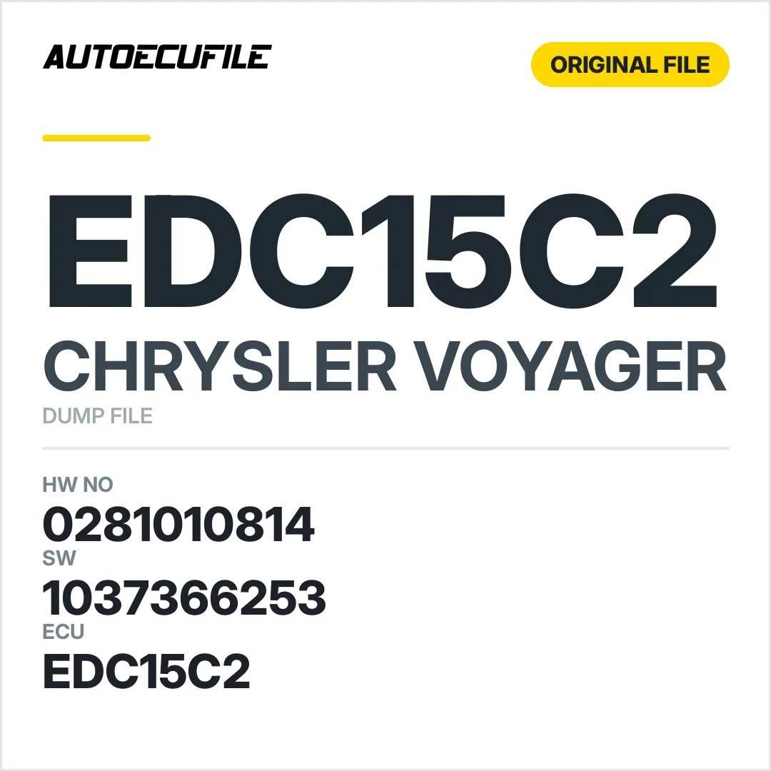 CHRYSLER VOYAGER EDC15C2 0281010814 1037366253 DUMP