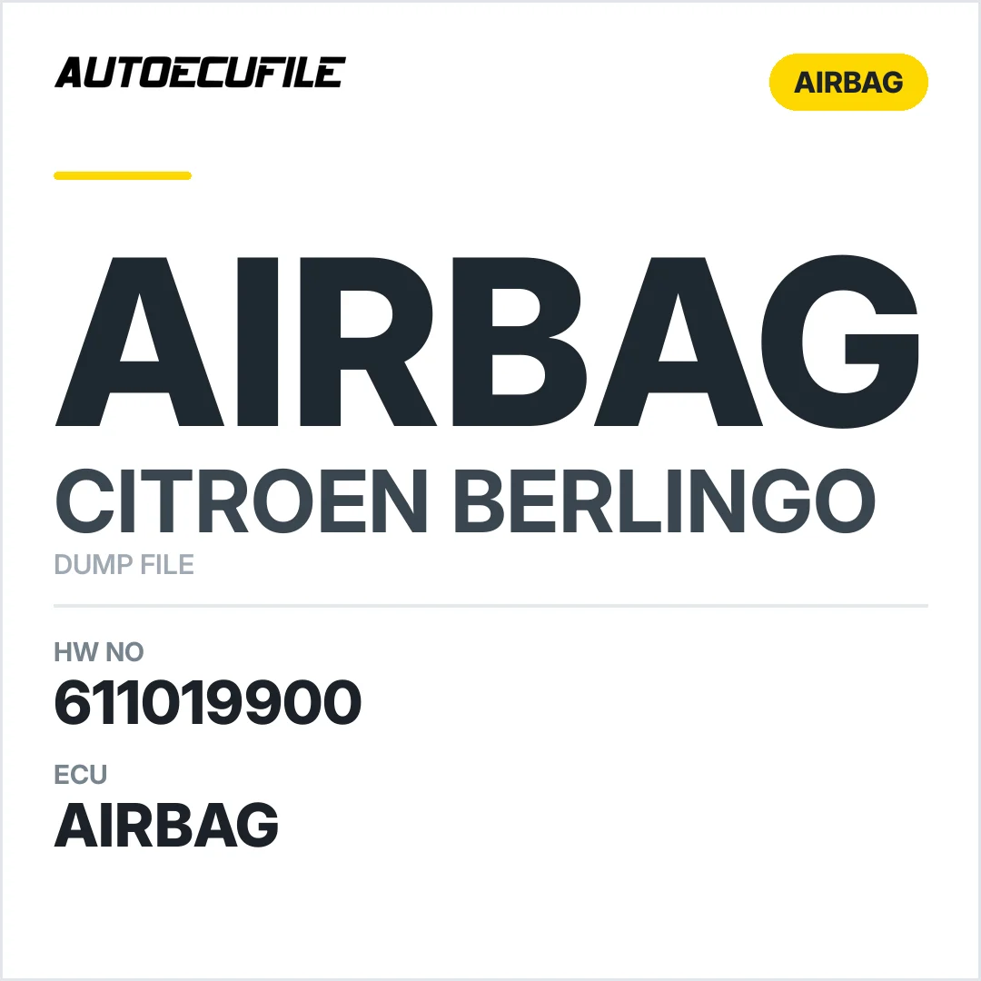 CITROEN BERLINGO AIRBAG 611019900 DUMP