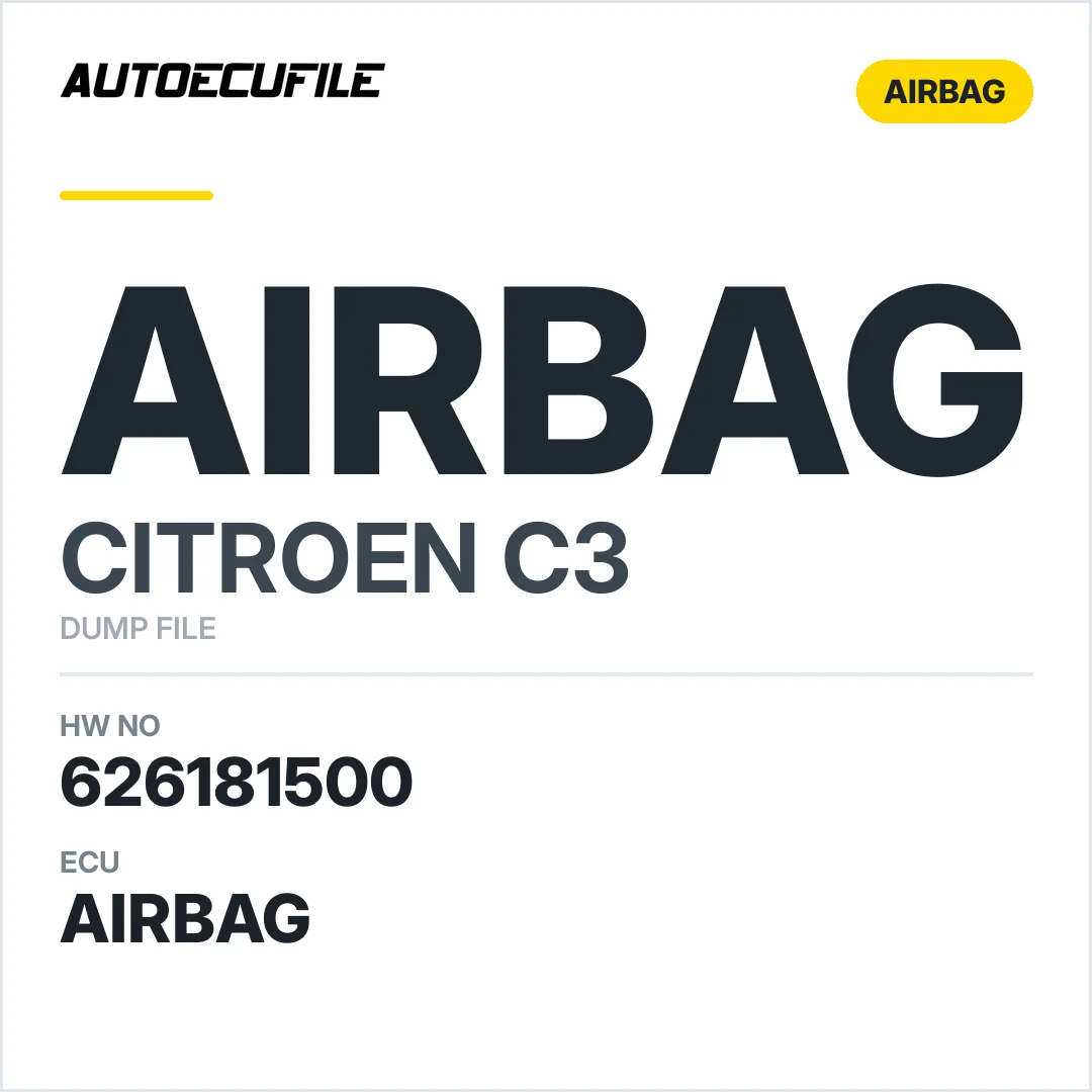 CITROEN C3 AIRBAG 626181500 DUMP