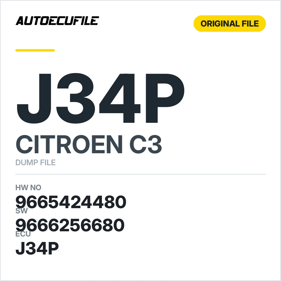CITROEN C3 J34P 9665424480 9666256680 DUMP