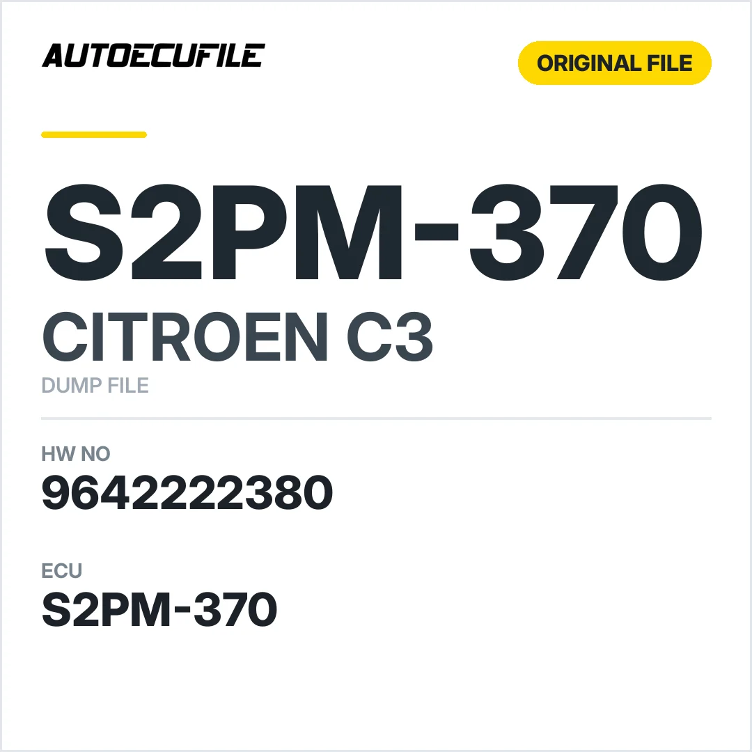 CITROEN C3 S2PM-370 9650825280 9642222380  DUMP