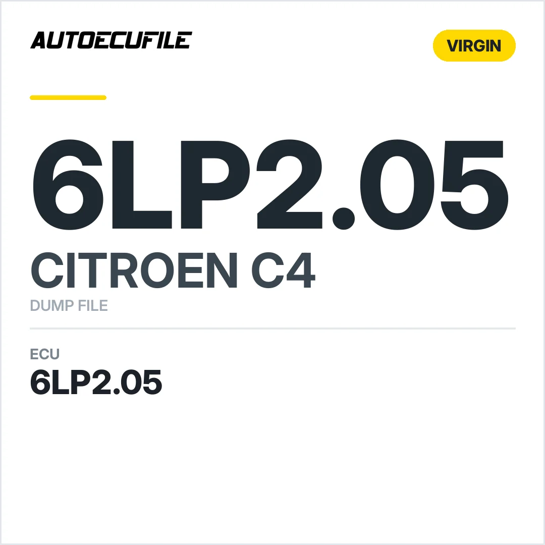 CITROEN C4 6LP2.05 VIRGIN DUMP