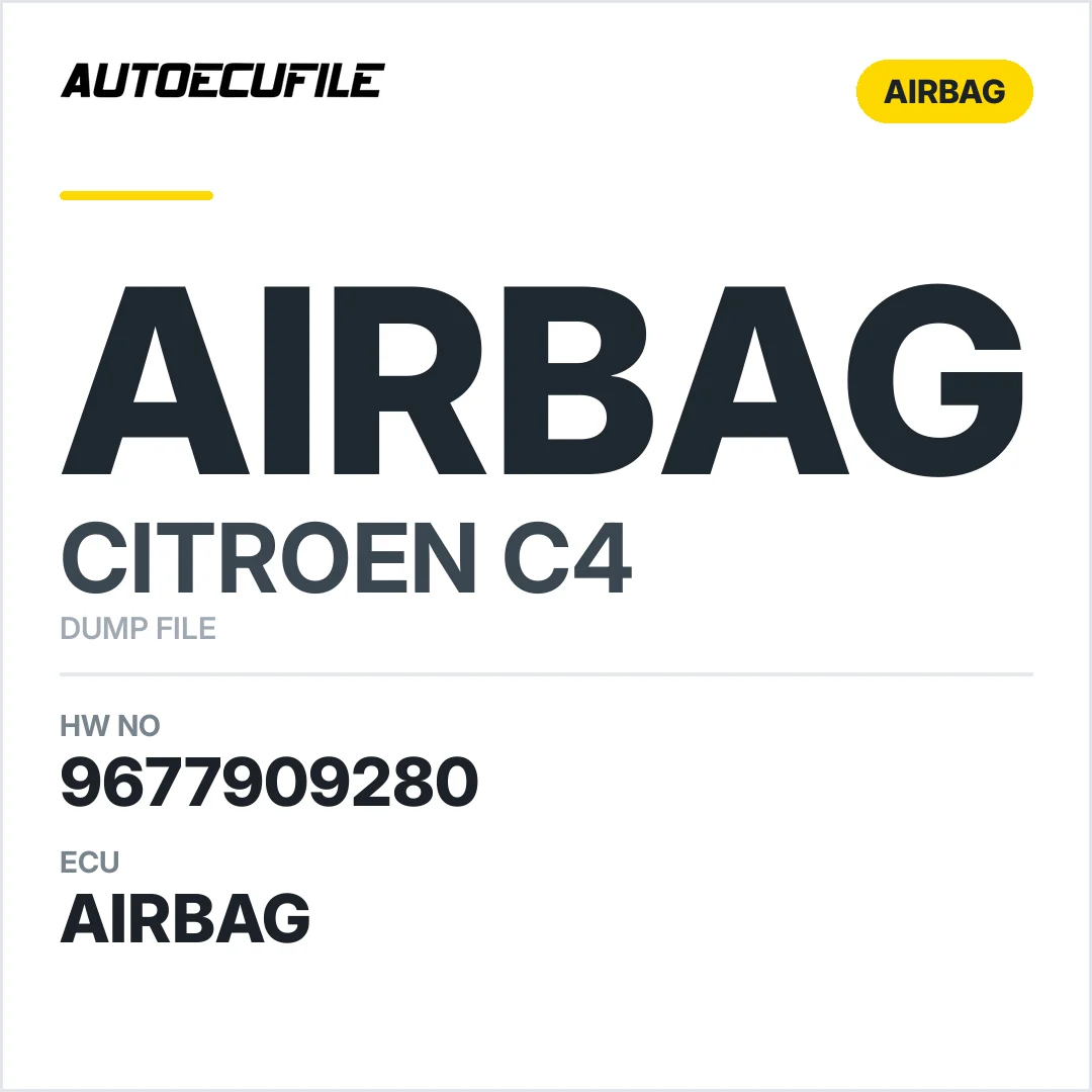 CITROEN C4 AIRBAG 9677909280 DUMP