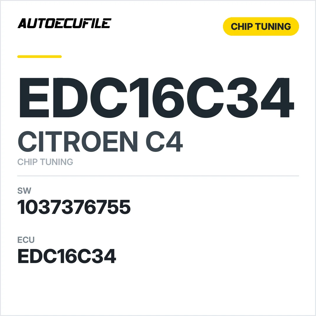 CITROEN C4 EDC16C34 1037376755 STAGE1 TUNED
