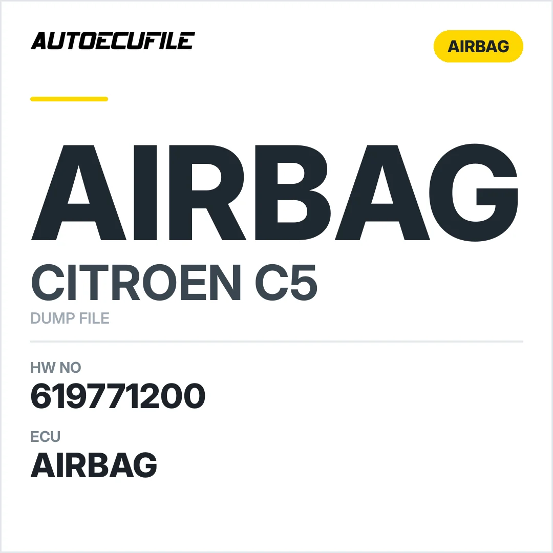 CITROEN C5 AIRBAG 619771200 DUMP