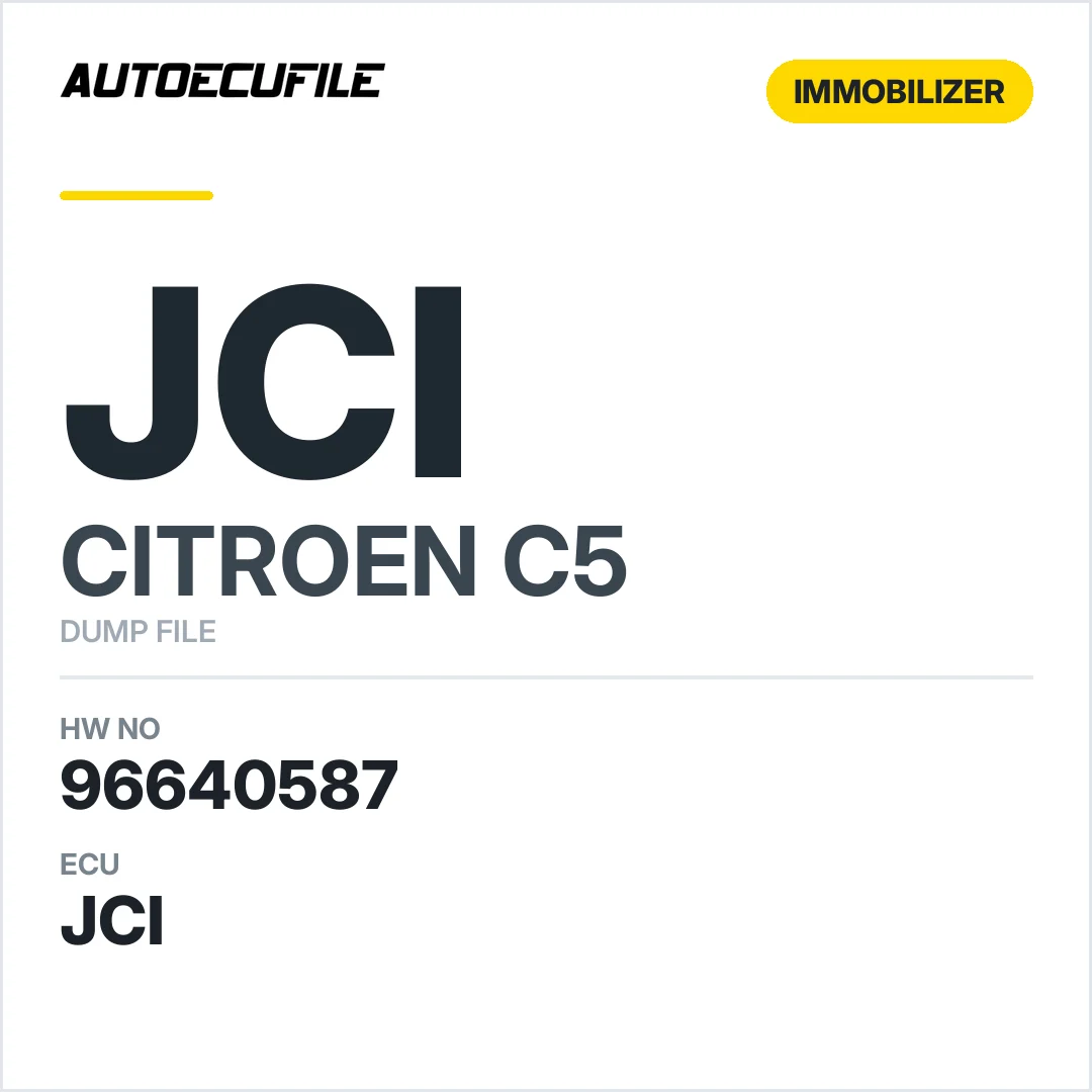 CITROEN C5 BSI 967847771 96640587 DUMP