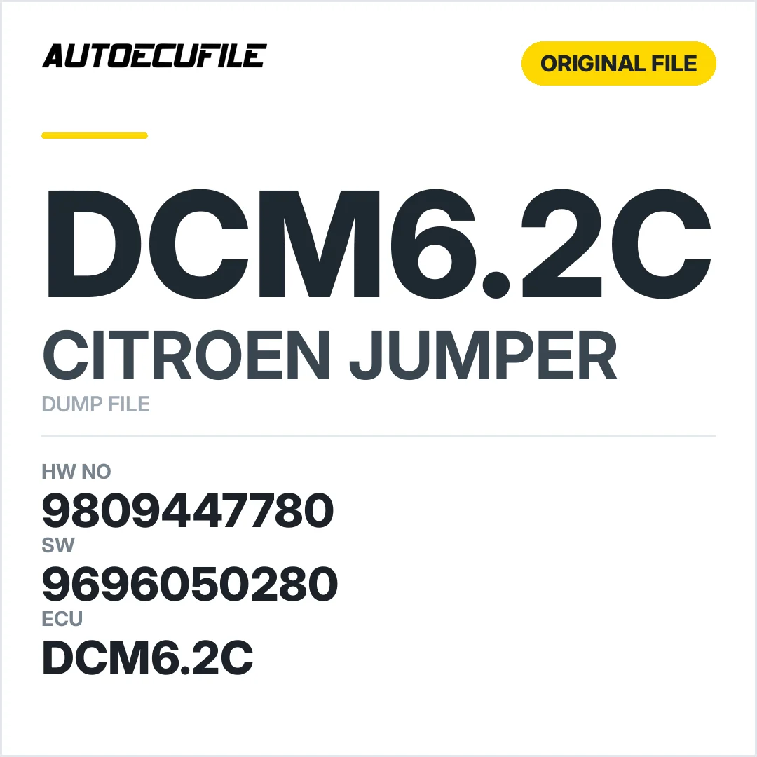 CITROEN JUMPER DCM6.2C 9809447780  9696050280 DUMP