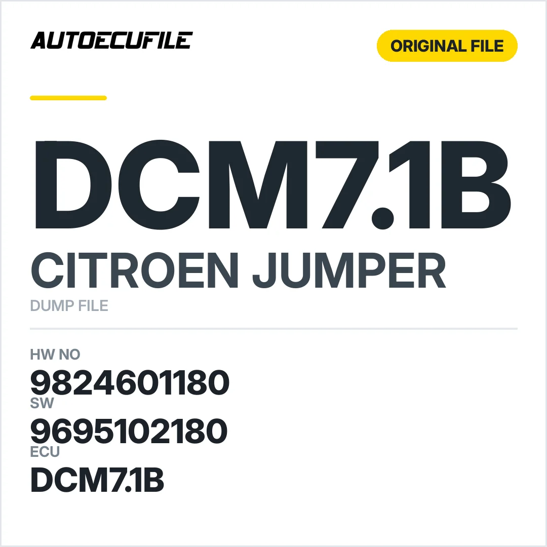 CITROEN JUMPER DCM7.1B 9824601180  9695102180  DUMP