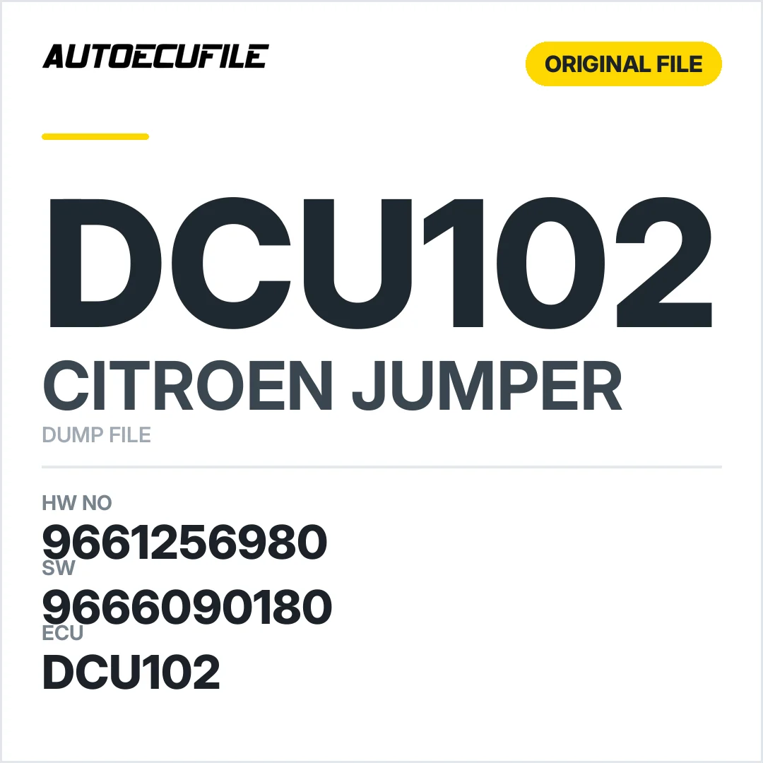 CITROEN JUMPER DCU102 9661256980 9666090180 DUMP