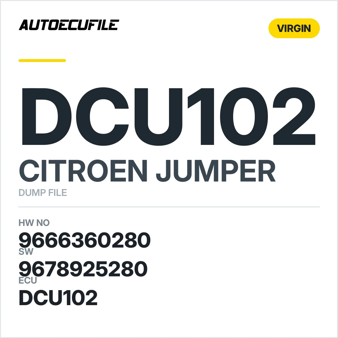 CITROEN JUMPER DCU102  9666360280  9678925280 VIRGIN DUMP