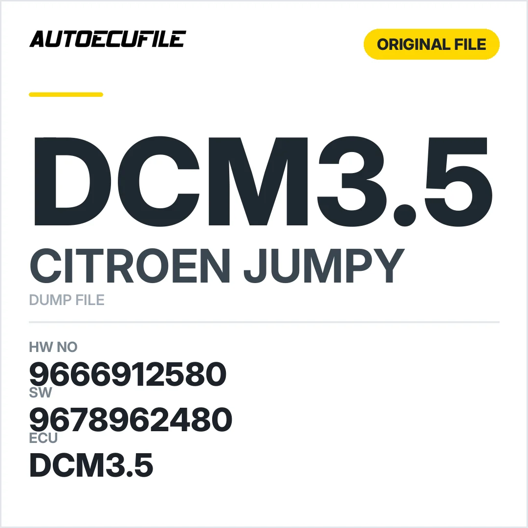 CITROEN JUMPY DCM3.5 9666912580 9678962480 DUMP
